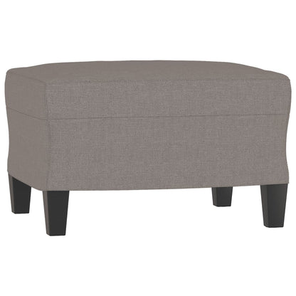 Sessel mit Hocker Taupe 60 cm Stoff