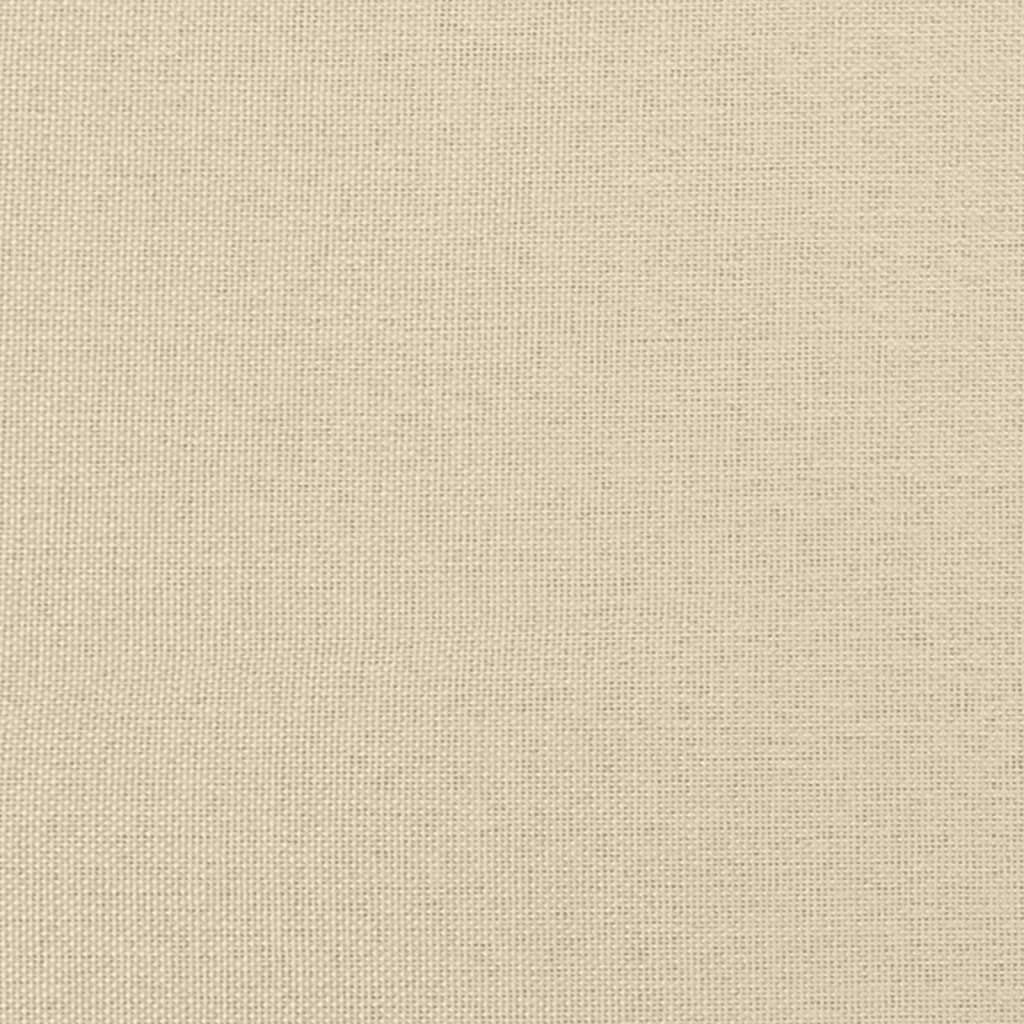 Sessel mit Hocker Creme 60 cm Stoff