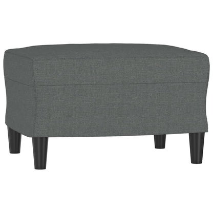 3-Sitzer-Sofa mit Hocker Dunkelgrau 180 cm Stoff