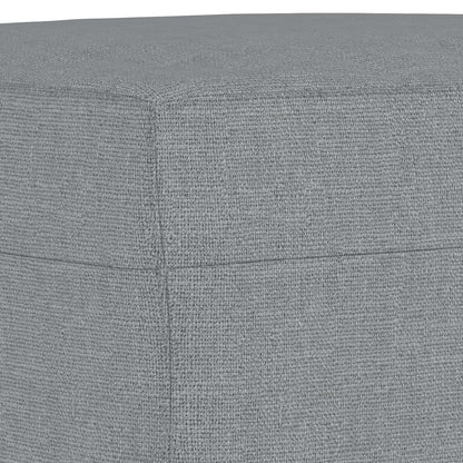 Sessel mit Hocker Hellgrau 60 cm Stoff