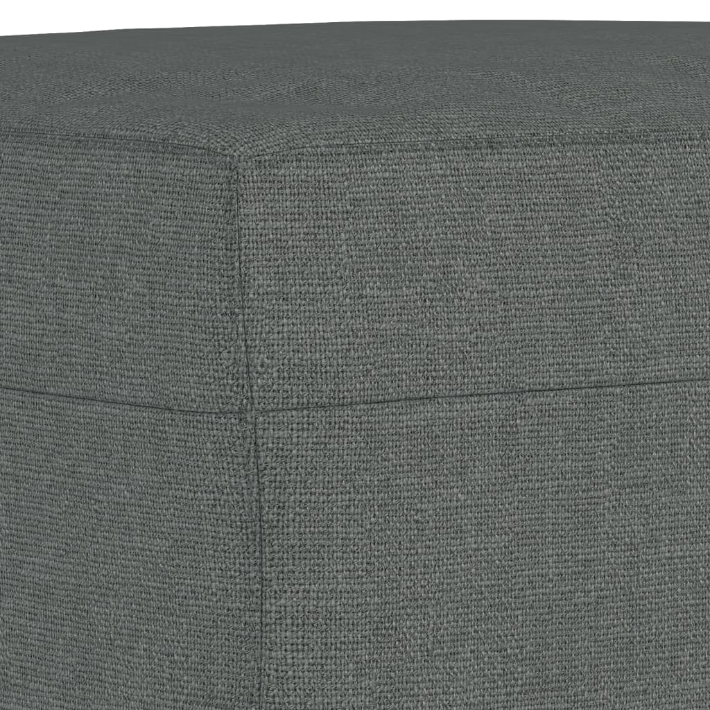 Sessel mit Hocker Dunkelgrau 60 cm Stoff