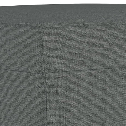 Sessel mit Hocker Dunkelgrau 60 cm Stoff