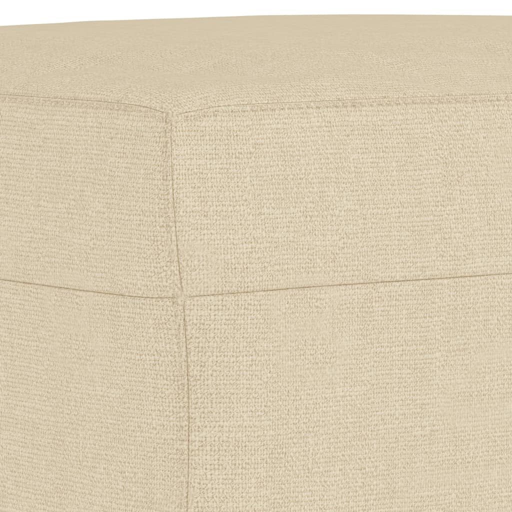 Sessel mit Hocker Creme 60 cm Stoff