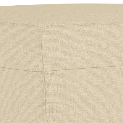 Sessel mit Hocker Creme 60 cm Stoff