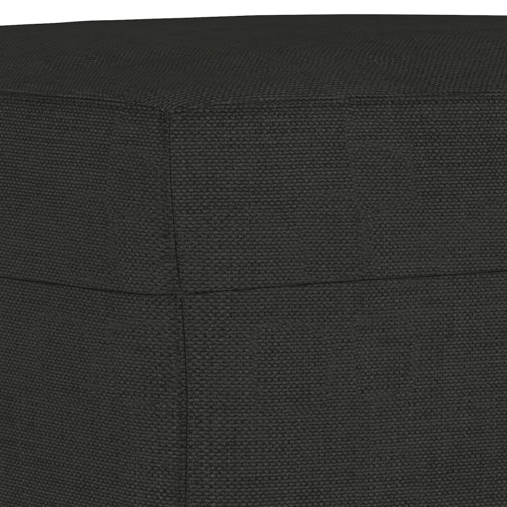 Sessel mit Hocker Schwarz 60 cm Stoff