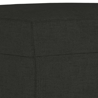 Sessel mit Hocker Schwarz 60 cm Stoff