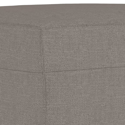 Sessel mit Hocker Taupe 60 cm Stoff