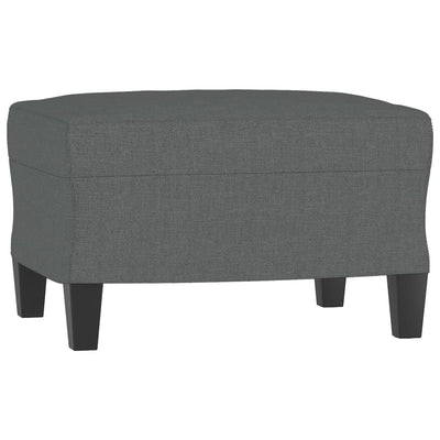 3-Sitzer-Sofa mit Hocker Dunkelgrau 180 cm Stoff