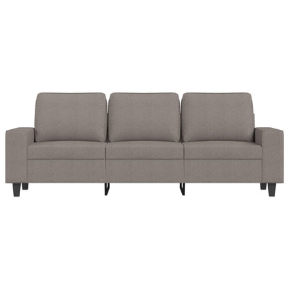 3-Sitzer-Sofa mit Hocker Taupe 180 cm Stoff