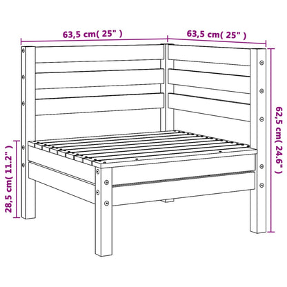 Garten-Ecksofa Massivholz Kiefer