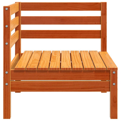 Garten-Ecksofas 2 Stk. Wachsbraun Massivholz Kiefer