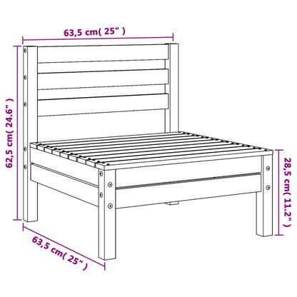 Gartensofas ohne Armlehnen 2 Stk. Massivholz Douglasie