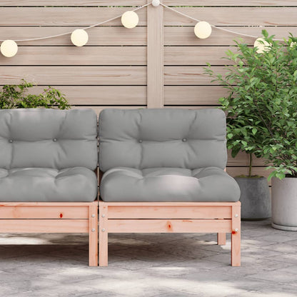 Gartensofa ohne Armlehnen mit Kissen Massivholz Douglasie