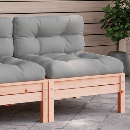 Gartensofa ohne Armlehnen mit Kissen Massivholz Douglasie