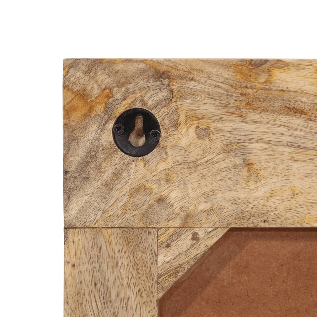 Wandgarderobe mit 6 Haken Massivholz Mango