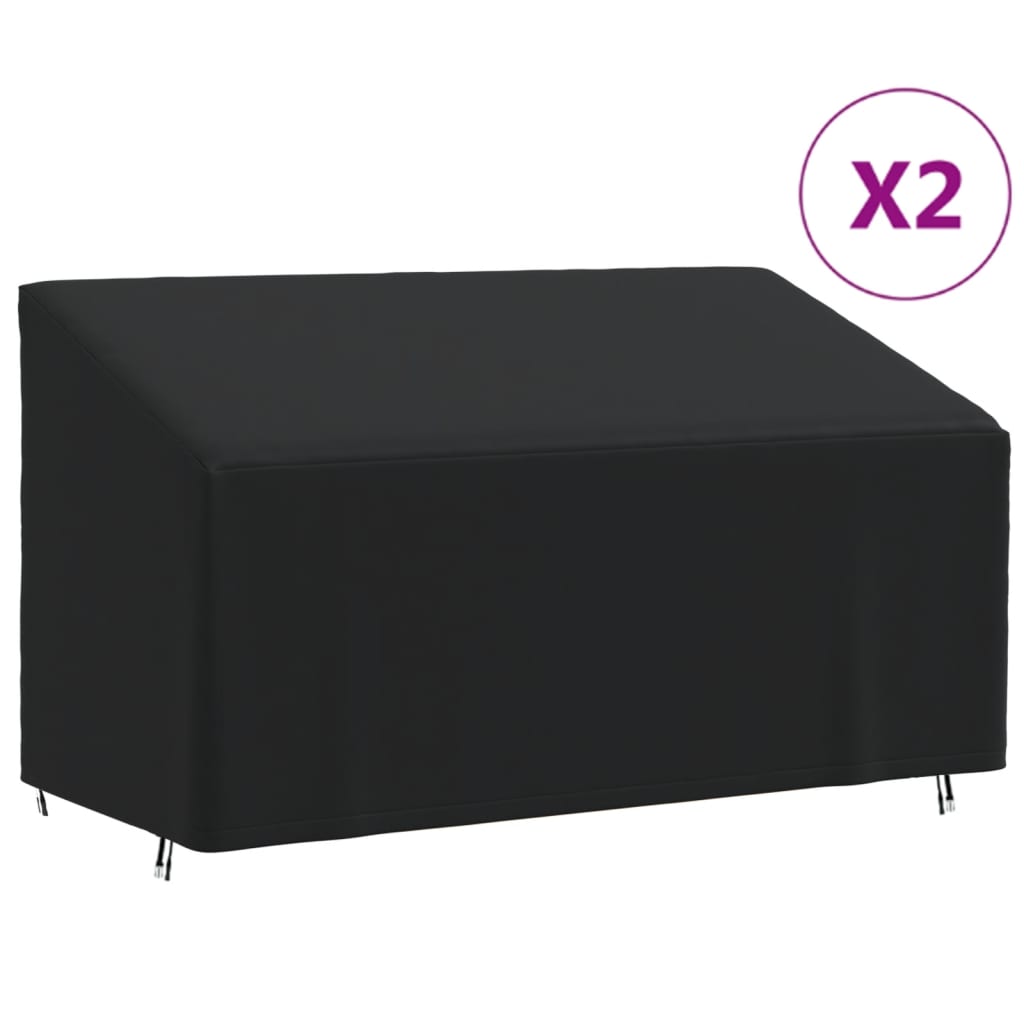 Abdeckungen für 3-Sitzer-Bank 2 Stk. 175x85x68/94cm 420D Oxford