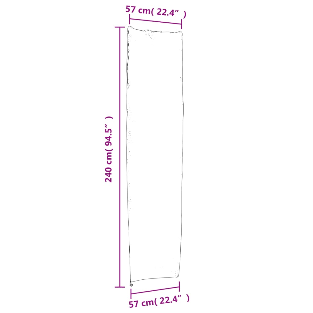 Sonnenschirm-Schutzhüllen 2 Stk. 240x57/57cm 420D Oxford-Gewebe