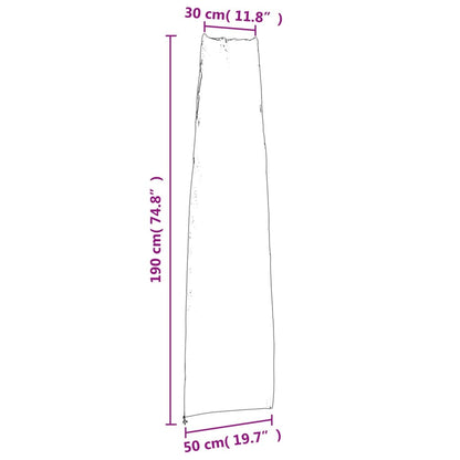 Sonnenschirm-Schutzhüllen 2 Stk. 190x50/30cm 420D Oxford-Gewebe