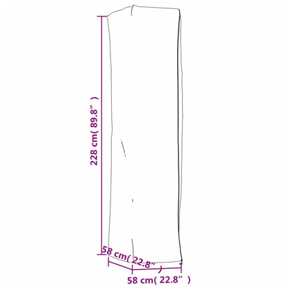 Heizstrahler-Abdeckungen 2 Stk. Pyramidenform 58x58x228cm 420D