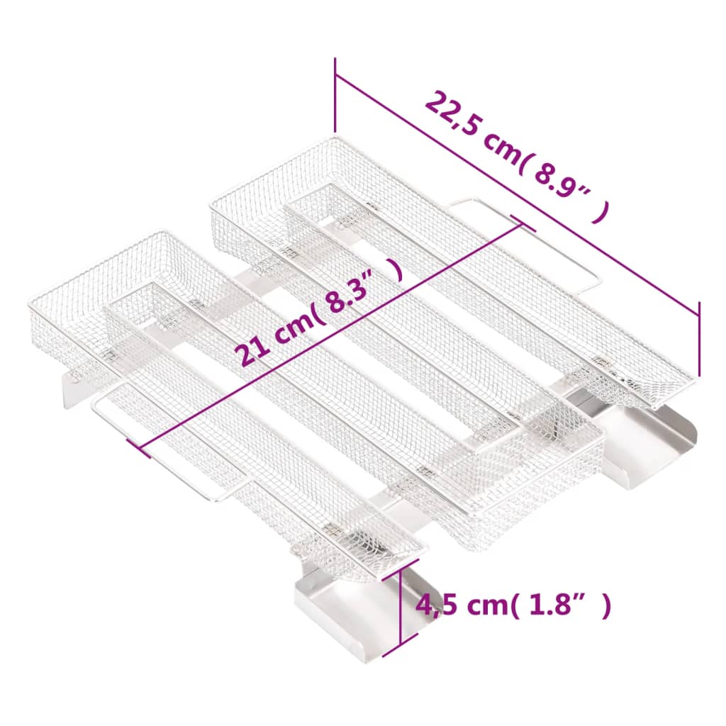 Kaltrauchgenerator 4-Seitig 22,5 cm Edelstahl