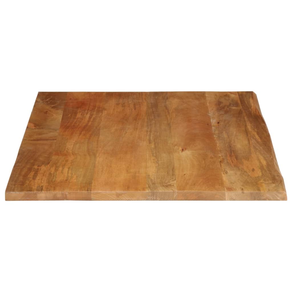 Tischplatte mit Baumkante 90x80x2,5 cm Massivholz Mango