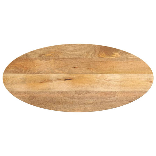 Tischplatte 80x40x2,5 cm Oval Massivholz Mango