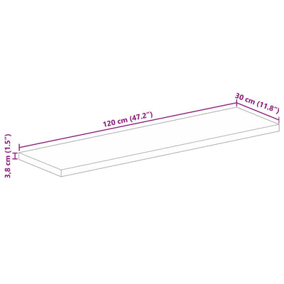 Tischplatte 120x30x3,8 cm Rechteckig Massivholz Akazie