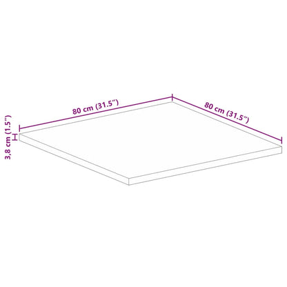 Tischplatte 80x80x3,8 cm Quadratisch Massivholz Akazie