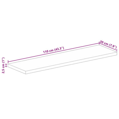 Tischplatte 110x20x2,5 cm Rechteckig Altholz Massiv