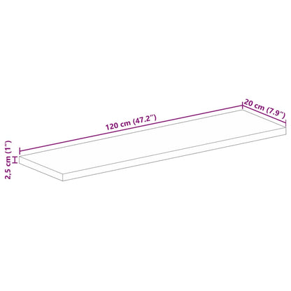 Tischplatte 120x20x2,5 cm Rechteckig Altholz Massiv