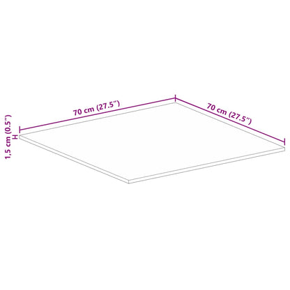 Tischplatte 70x70x1,5 cm Quadratisch Altholz Massiv