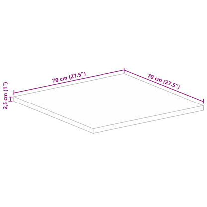 Tischplatte 70x70x2,5 cm Quadratisch Altholz Massiv