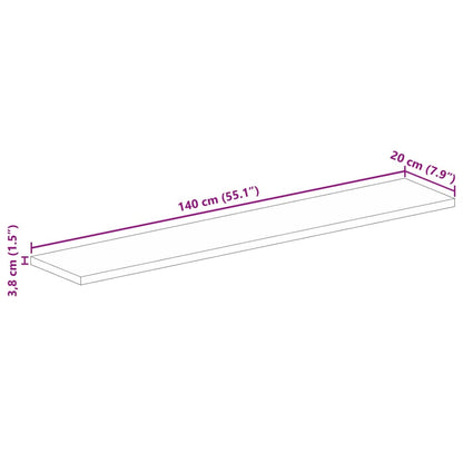 Tischplatte 140x20x3,8 cm Rechteckig Altholz Massiv