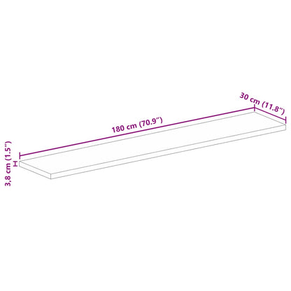 Tischplatte 180x30x3,8 cm Rechteckig Altholz Massiv