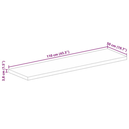 Tischplatte 110x50x3,8 cm Rechteckig Altholz Massiv