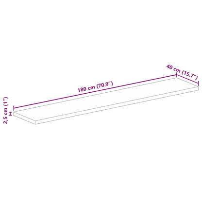 Tischplatte 180x40x2,5 cm Rechteckig Altholz Massiv