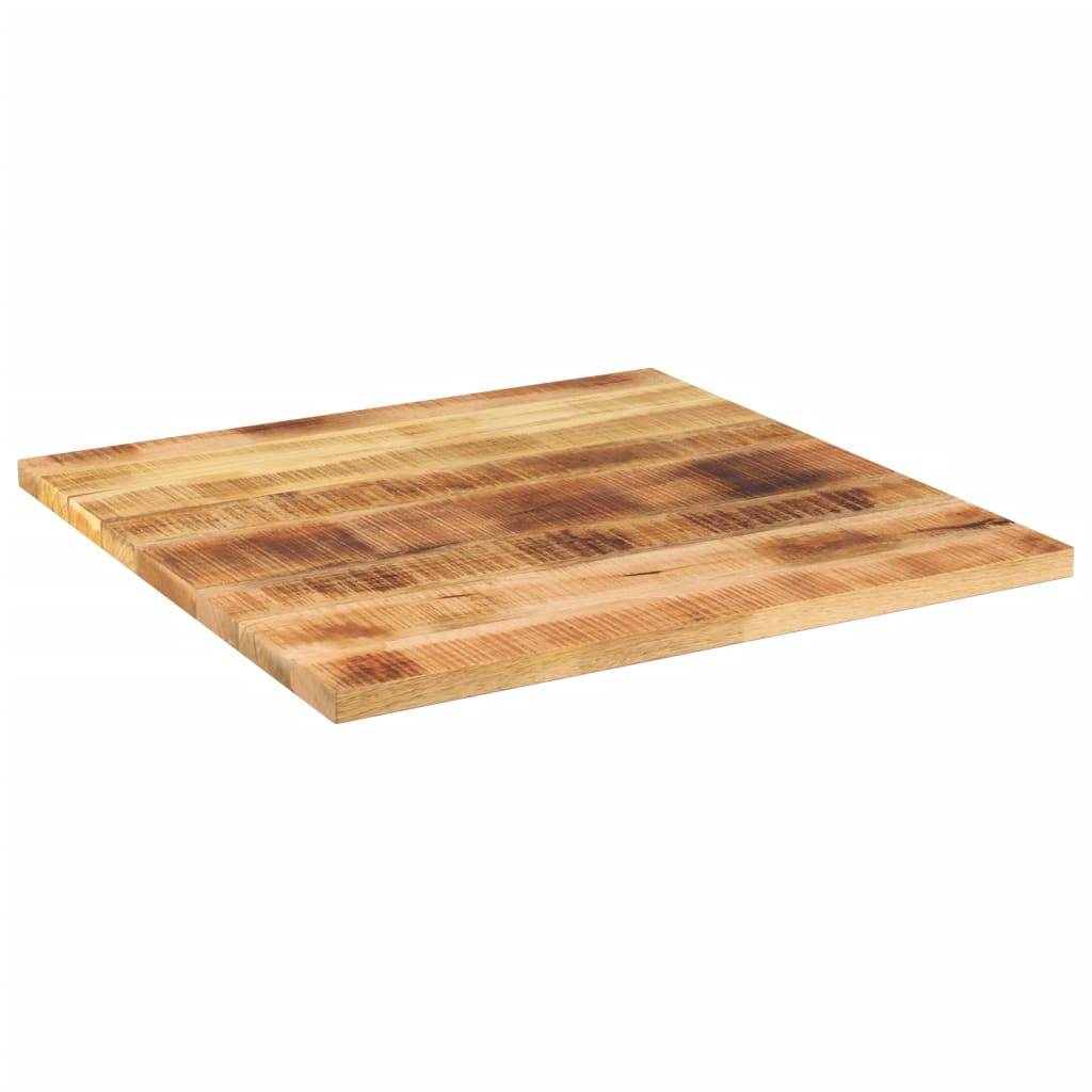 Tischplatte 80x80x2,5 cm Quadratisch Raues Massivholz Mango