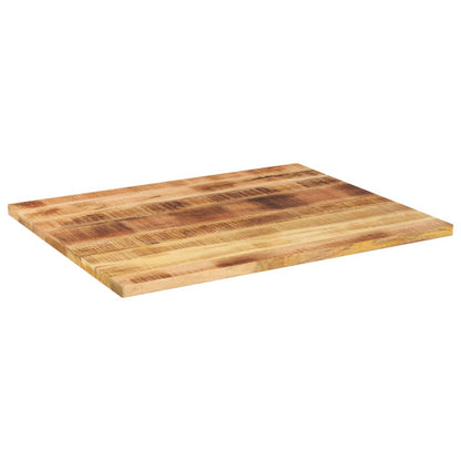 Tischplatte 90x80x2,5 cm Rechteckig Raues Massivholz Mango