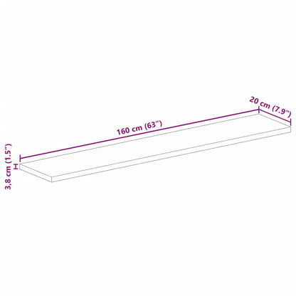 Tischplatte 160x20x3,8 cm Rechteckig Massivholz Mango