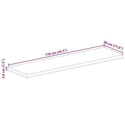 Tischplatte 110x30x3,8 cm Rechteckig Massivholz Mango