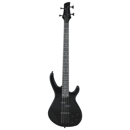 E-Bass für Anfänger mit Tasche Schwarz 4/4 46"