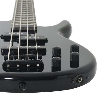 E-Bass für Anfänger mit Tasche Schwarz 4/4 46"