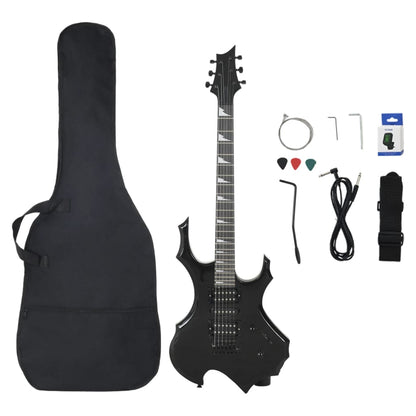 Chitarra elettrica per principianti con borsa, nera, misura 4/4, 39"