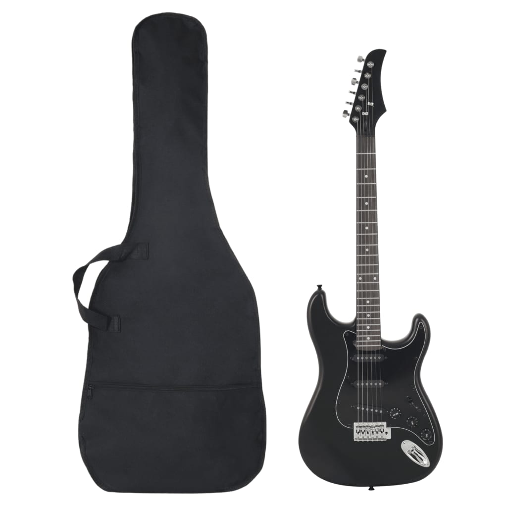 Chitarra elettrica per principianti con borsa, nera, misura 4/4, 39"