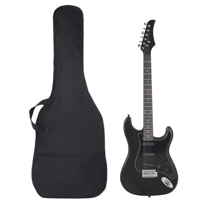 Chitarra elettrica per principianti con borsa, nera, misura 4/4, 39"