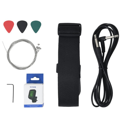 Chitarra elettrica per bambini con borsa, marrone e bianca, misura 3/4, 30"