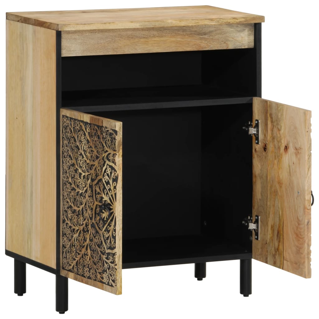 Beistellschrank 60x33x75 cm Massivholz Mango