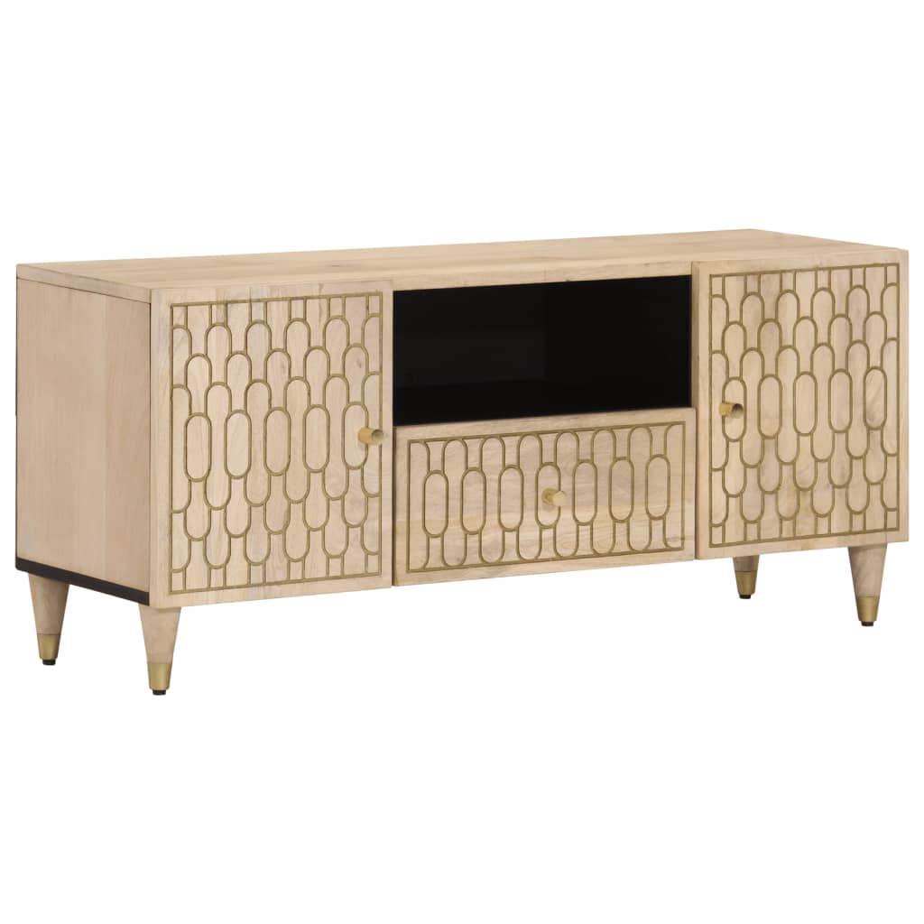 TV-Schrank 105x33x46 cm Massivholz Mango