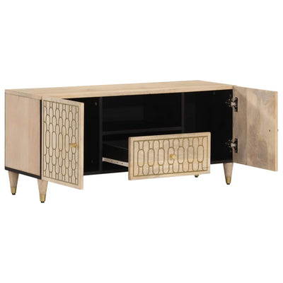 TV-Schrank 105x33x46 cm Massivholz Mango