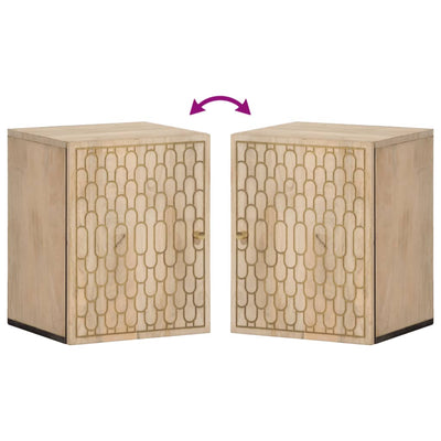 Bad-Wandschrank 38x33x48 cm Massivholz Mango